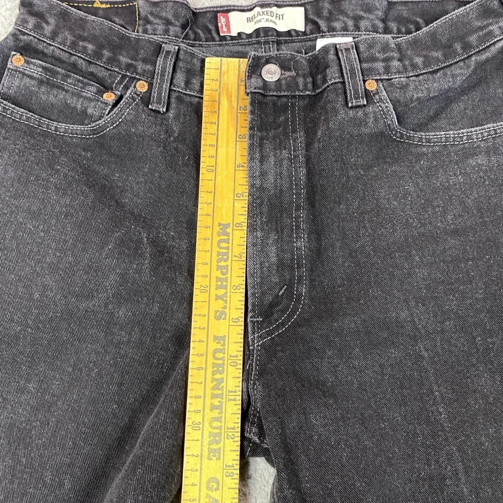 Vintage Levis 550 Jeans Mens 36X32 (33X31) Black USA Made Y2K Loose Straight Leg